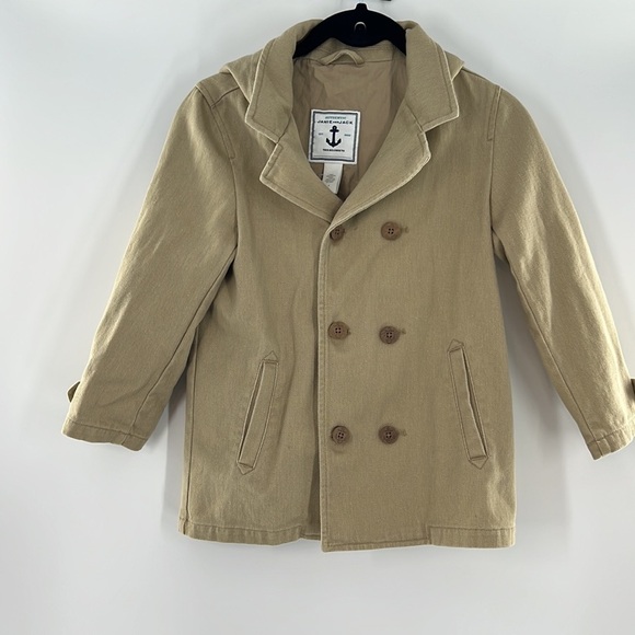 JANIE & JACK AUTHENTIC TAN HOODED BLAZER 3 BUTTON FRONT JACKET 6 - Picture 1 of 8